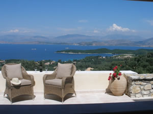 Panoramic view from terrace - Villa Sfakoi, Kassiopi, Corfu